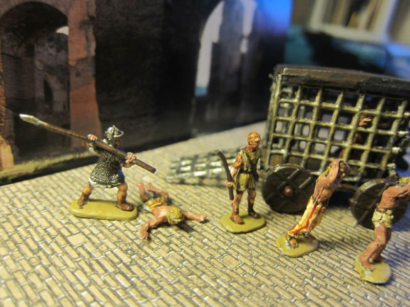 roman slave sale stock photo