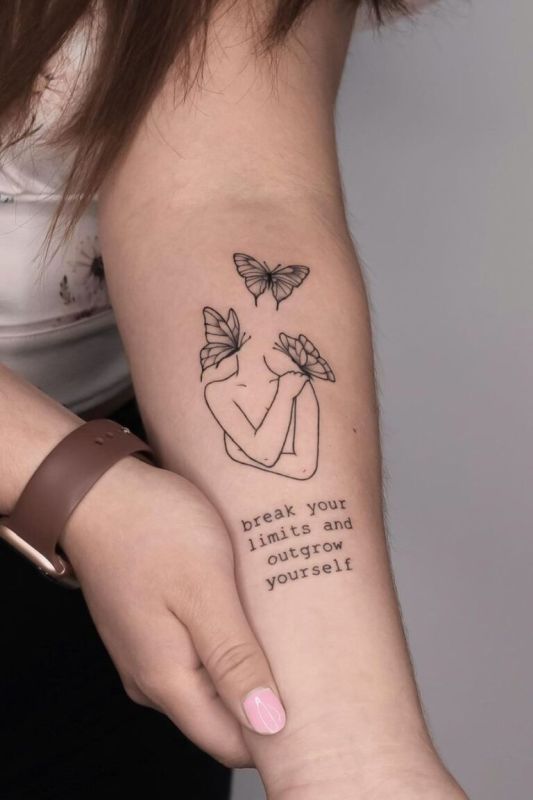 love forearm tattoo