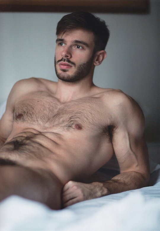 skinny hairy naked man