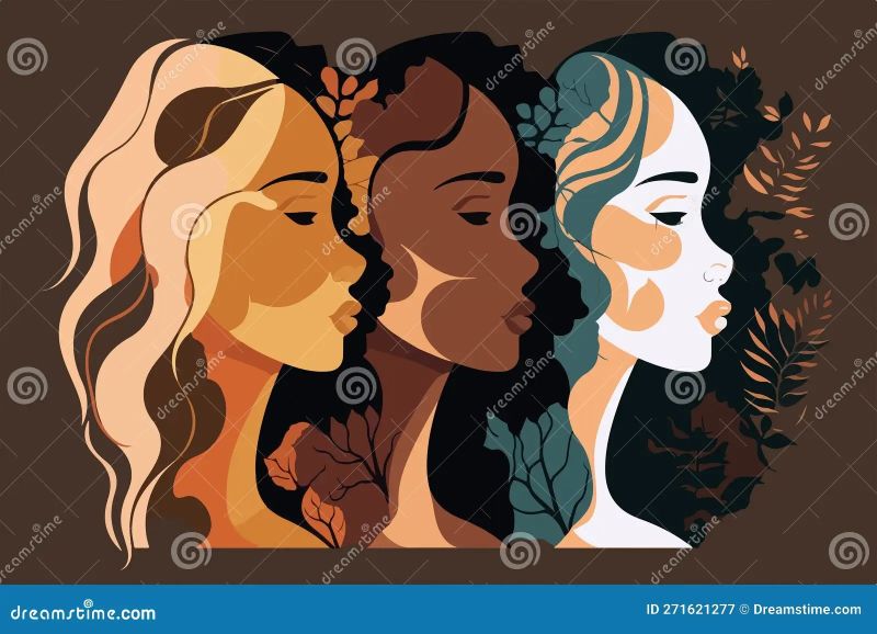 silhouettes of women from all races